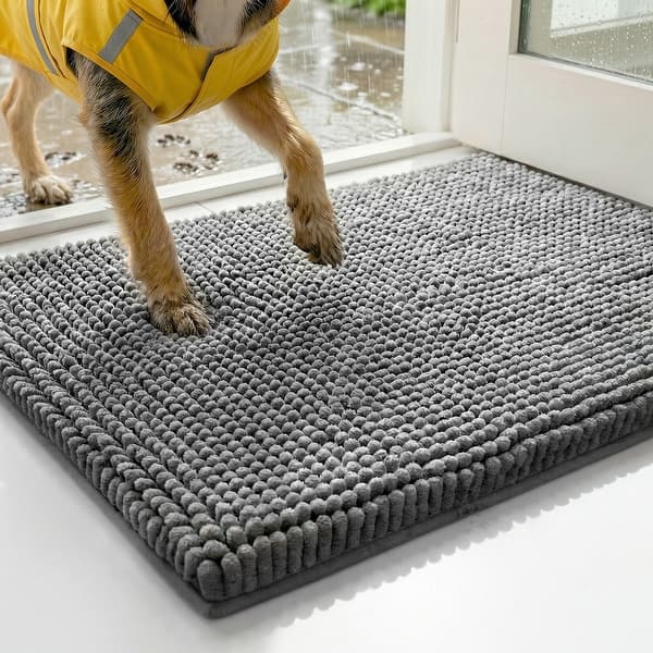Deconovo Soft Chenille Pet Mat Absorbent Non-Slip Floor Rug 1 Piece - Bed Bath & Beyond