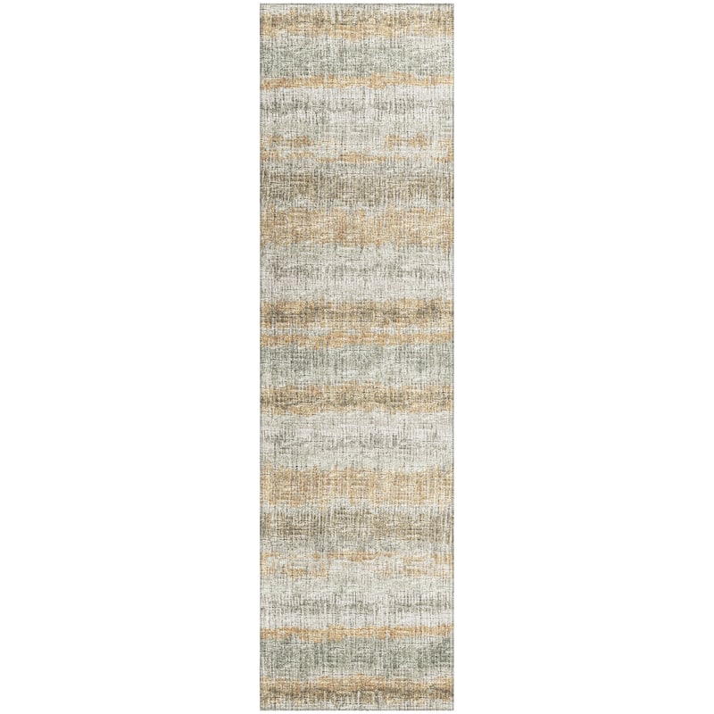 Indoor/Outdoor Rylee Sketches Washable Rug New. - Sage - 2'3" x 7'6" Runner