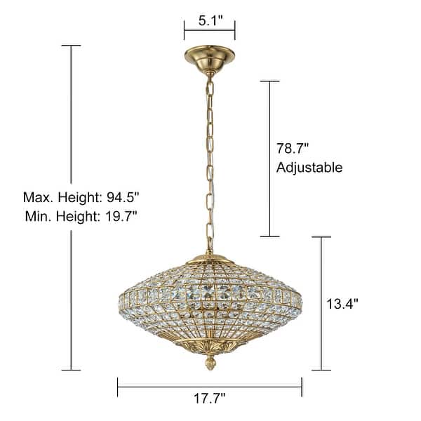 dimension image slide 1 of 7, Retro French 4/5-Light Antique Brass Globe Crystal Chandelier for Living/Dining Room