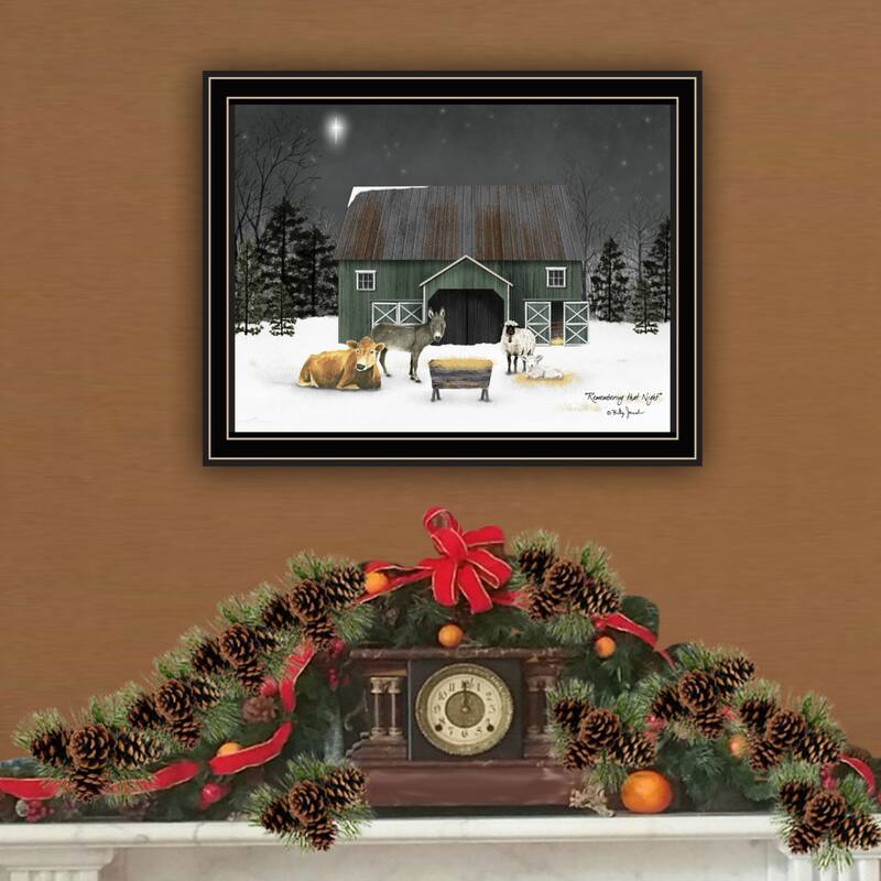 Framed Wall Art - Remembering the Night, Black Frame