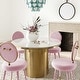 preview thumbnail 9 of 22, Kylie Oval-back Armless Velvet Dining Chair Bubblegum Pink