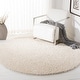 preview thumbnail 92 of 195, SAFAVIEH August Shag Solid 1.2-inch Thick Area Rug 4' Round - Ivory