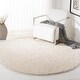 preview thumbnail 82 of 140, SAFAVIEH August Shag Solid 1.2-inch Thick Area Rug 4' Round - Ivory