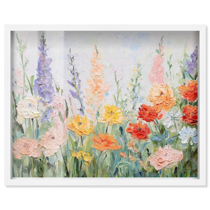 Summer Abundance I Shadowbox by Art Remedy - White - 24" x 20"