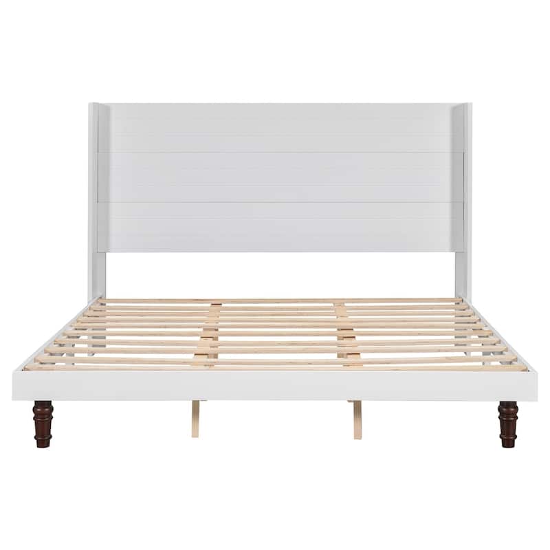 Upholstered 54 "High Headboard Platform Bed Comfort Bed Frame