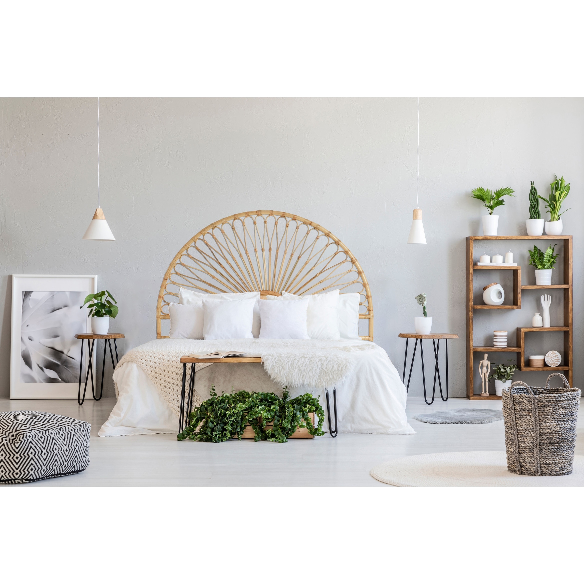 Bali Sunrise Woven Rattan Headboard