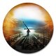 preview thumbnail 2 of 8, Designart 'Life after Death Large Tunnel' Oversized Landscapes Wall CLock