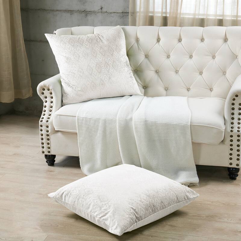 Tonopah Ikat Velvet Throw Pillow Cover Set, NO INSERT