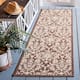 SAFAVIEH Courtyard Bettylou Indoor/ Outdoor Damask Area Rug - 2'3" x 12' Runner - Chocolate/Natural