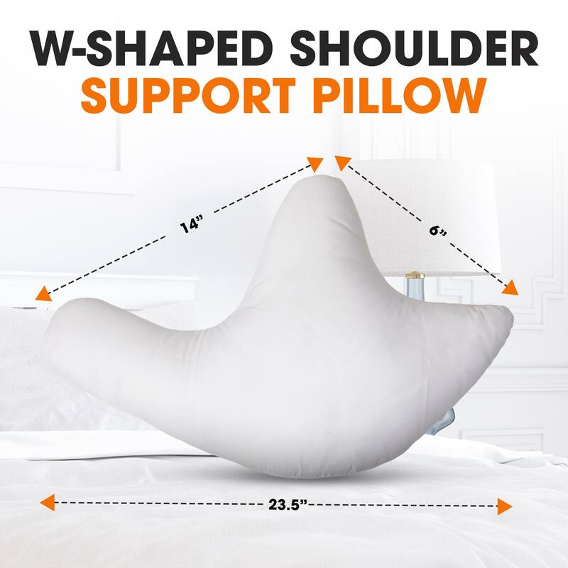 Cheer Collection Shoulder Support Pillow - White