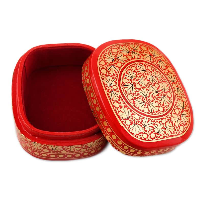 Novica Handmade Kashmir Rendezvous Papier Mache Decorative Box