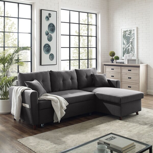 Top Product Reviews For Jarreau Contemporary Blue Sofa Chaise Sleeper 21012426 Overstock