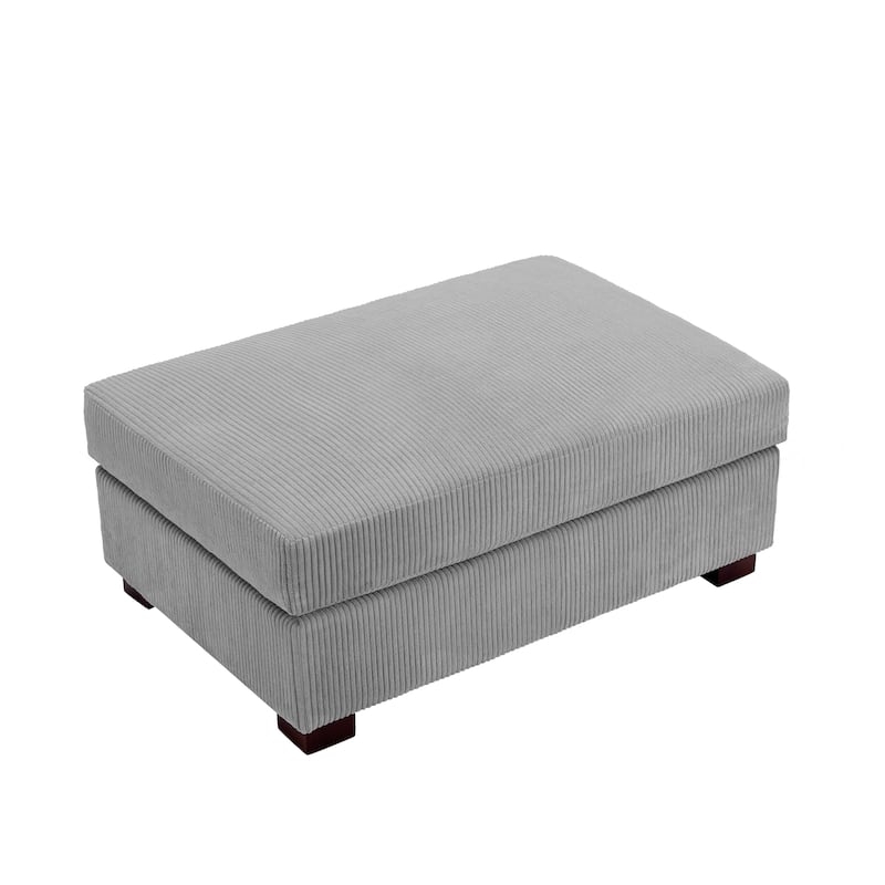 Rectangular Corduroy Oversized Ottoman