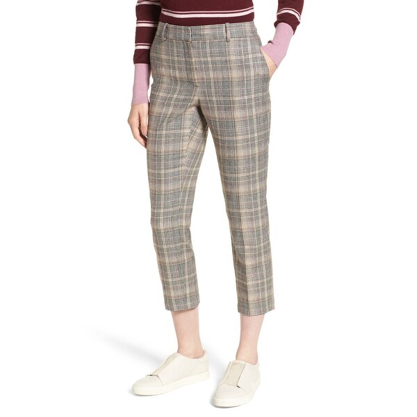 stretch plaid pants