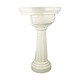 preview thumbnail 5 of 9, Philadelphia 26" W Oval Biscuit Pedestal Bathroom Sink Porcelain Sink with 8" Faucet Holes and Overflow Renovators Supply