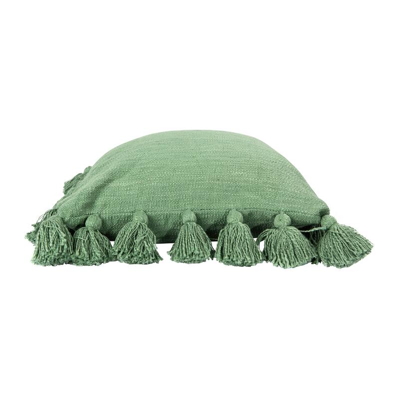 Cotton Pillow with Tassels
