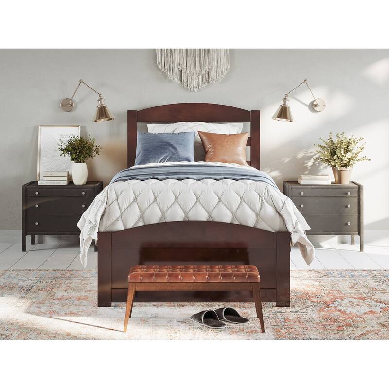 Warren Solid Wood Platform Bed with Footboard