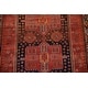 Red Shiraz Persian Vintage Area Rug Tribal Hand-Knotted Wool Carpet - 4 ...