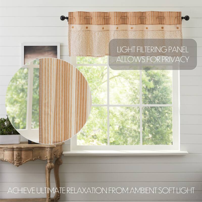 Muslin Ruffled Valance - Natural Creme - 16x72