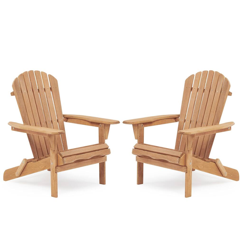 Wooden Folding Adirondack Chair Set