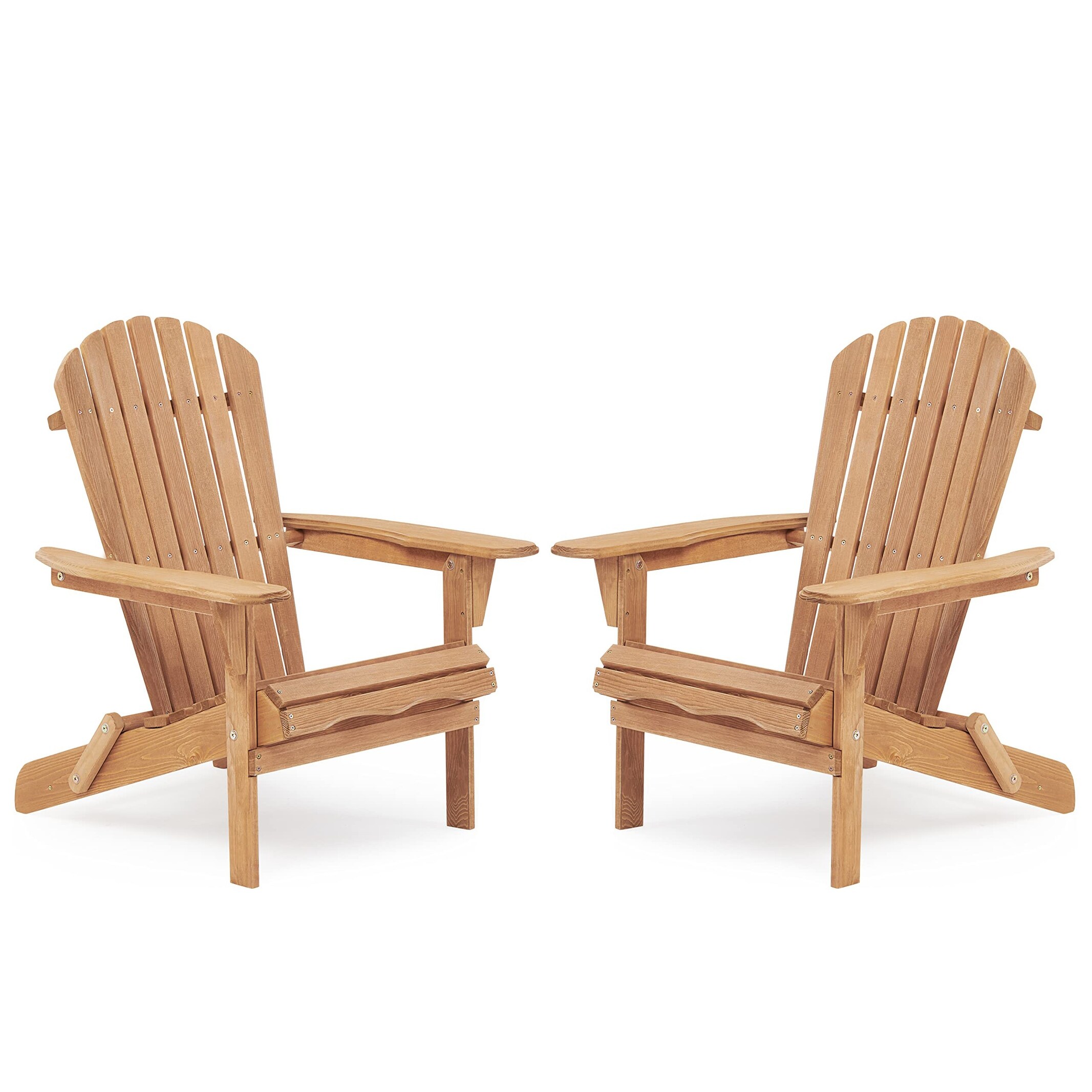 Wooden Outdoor Folding Adirondack Chair Set of 2 Wood Lounge Patio Chair for Garden Garden Lawn Backyard Deck Pool Side Fire Pit Gray