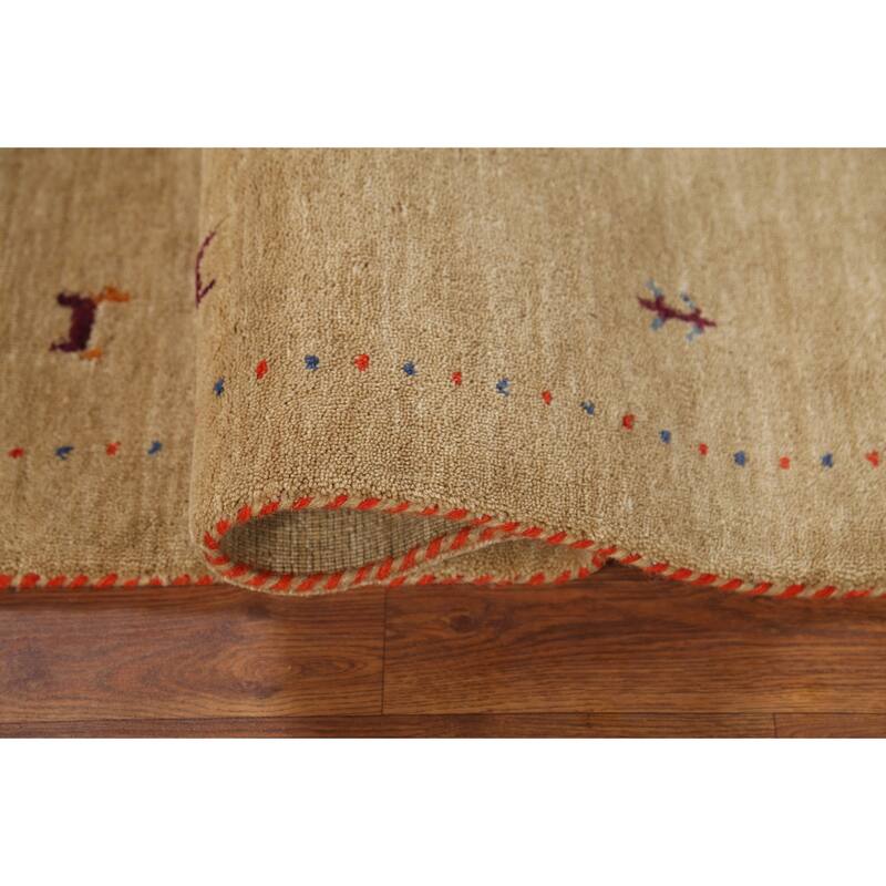 Tribal Gabbeh Indian Accent Rug Handmade Modern Wool Carpet - 2'11"x 5'2"