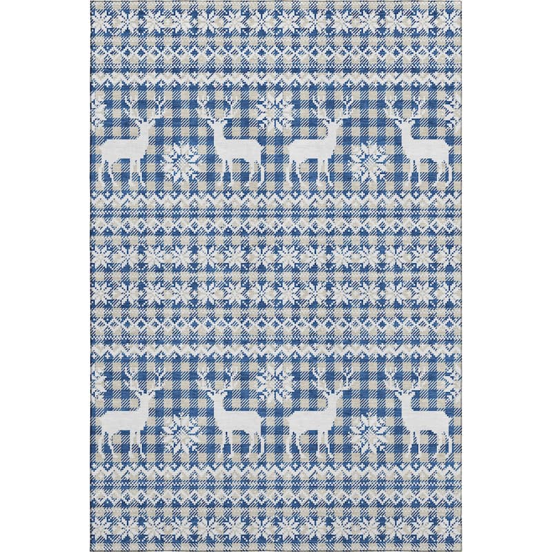 Premium Washable Super Soft Christmas Reindeer Mayfield Rug