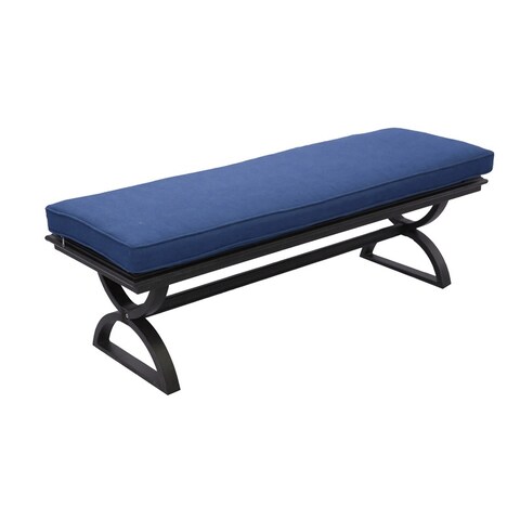 Outdoor Aluminum Bench with Cushion