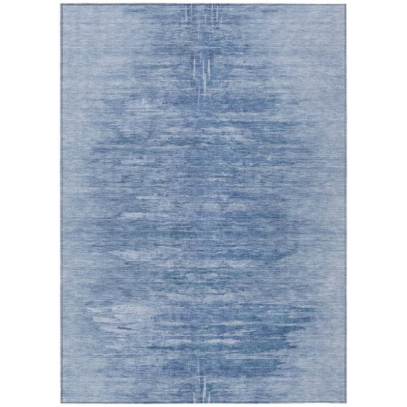 Machine Washable Indoor/ Outdoor Chantille Solid Ombre Rug