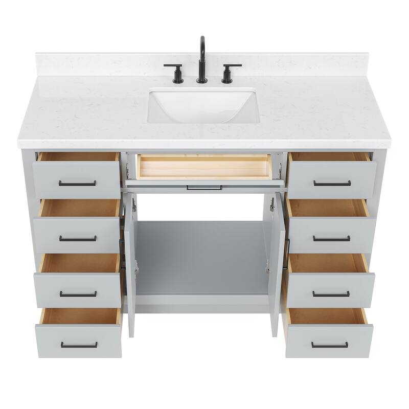 Ariel T054SCQRVO Hepburn 54" Free Standing Single Basin Vanity Set