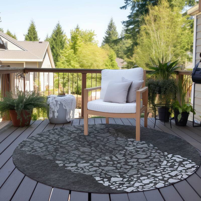 Machine Washable Indoor/ Outdoor Chantille Modern Mosaic Rug