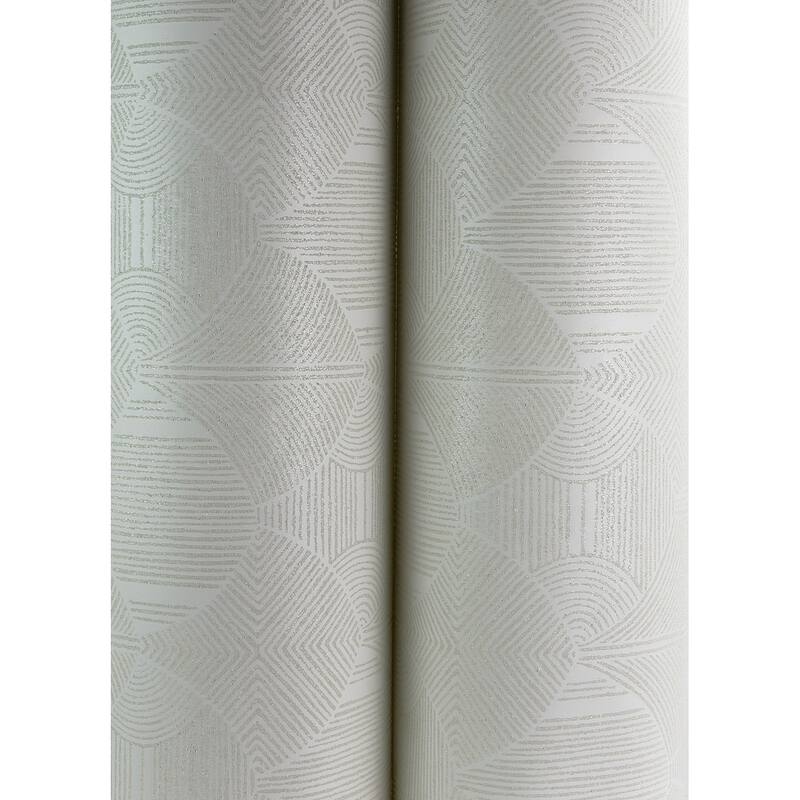 A-Street Prints Meyberg Silver Geometric Wallpaper