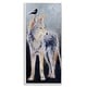 preview thumbnail 16 of 20, Stupell Wild Coyote & Black Bird Framed Giclee Art Design by Karen Weber Fine Art 10 x 24 - White