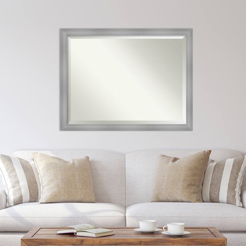 Beveled Wall Mirror - Flair Polished Nickel Frame