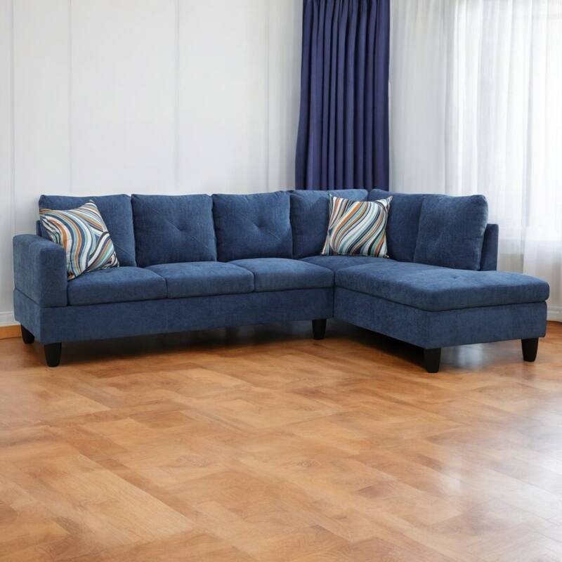 KISRAIS 97" Wide 2-Piece Upholstered Sectional Sofa Set for Small Space