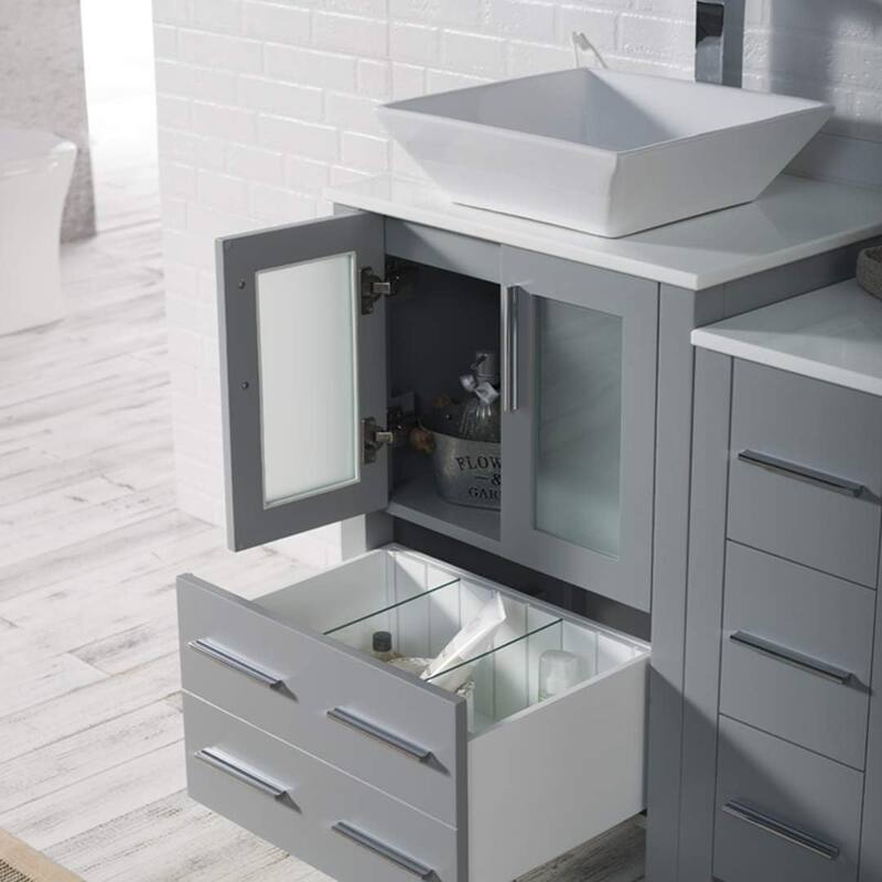 Blossom Sydney 36" Bathroom Vanity with Side Storage Cabinet & Mirror