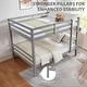 preview thumbnail 26 of 40, Full over Full Wooden Bunk Bed, High Guardrail,Ladder, No Box Spring