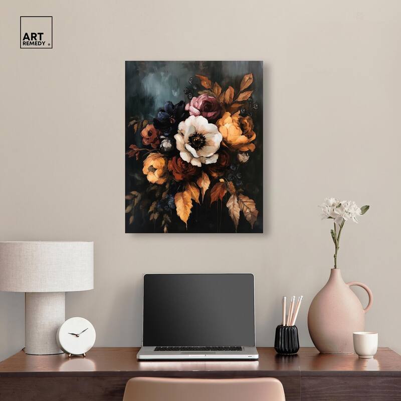 Dark Roses Beauty II Canvas by Art Remedy, Gallery Wrapped