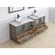 preview thumbnail 5 of 51, Vanity Art 84" Double Sink Bathroom Vanity Set with Engineered Marble Top and Free Mirrors