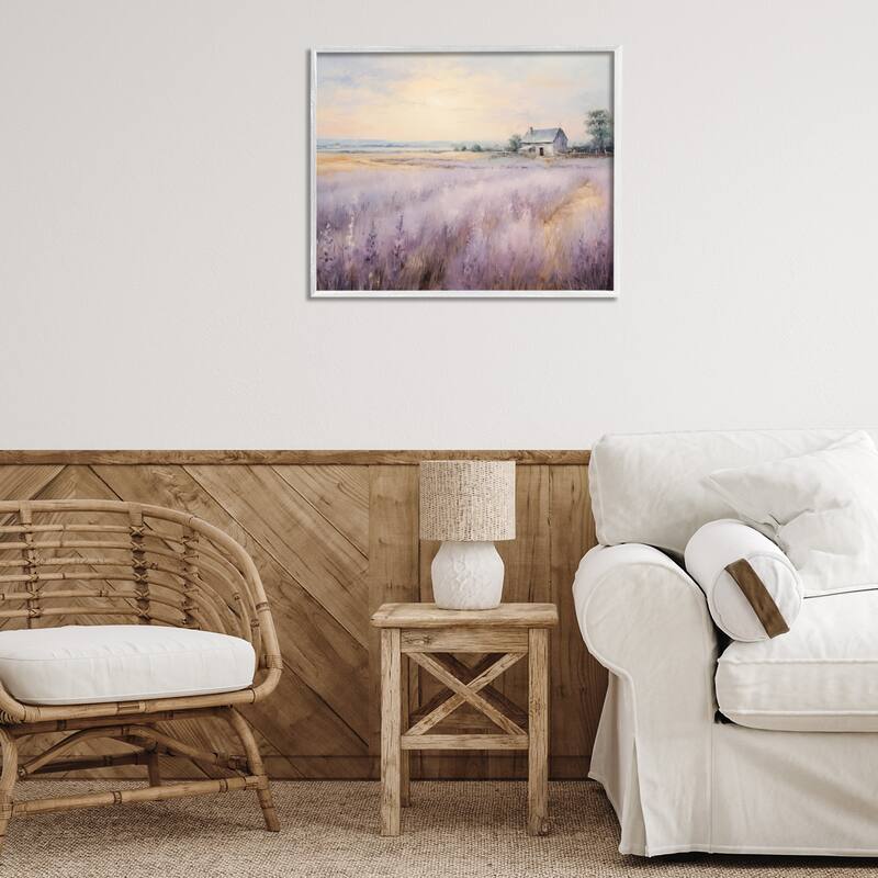 Stupell Lavender Farm Fields Framed Giclee Art Design By Arlington Prints