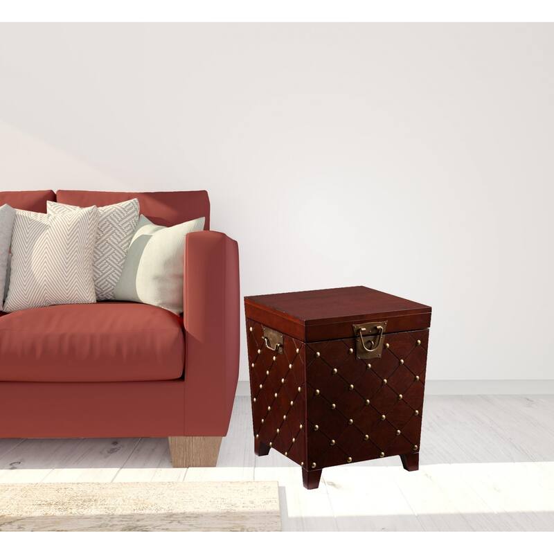 24" Brown Manufactured Wood Square End Table - 21x21.25x24