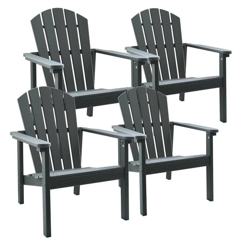 All Weather HDPE Stackable Adirondack Chair,Space-Saving Outdoor Patio Chair