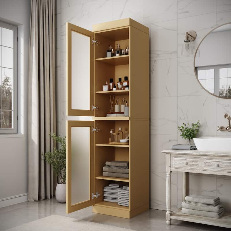 100% Solid Wood 16.5" Bathroom Cabinet with Optional Doors by Palace Imports