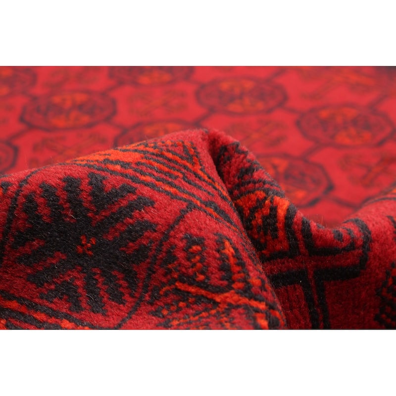 ECARPETGALLERY Hand-knotted Teimani Red Wool Rug - 3'5 x 6'6