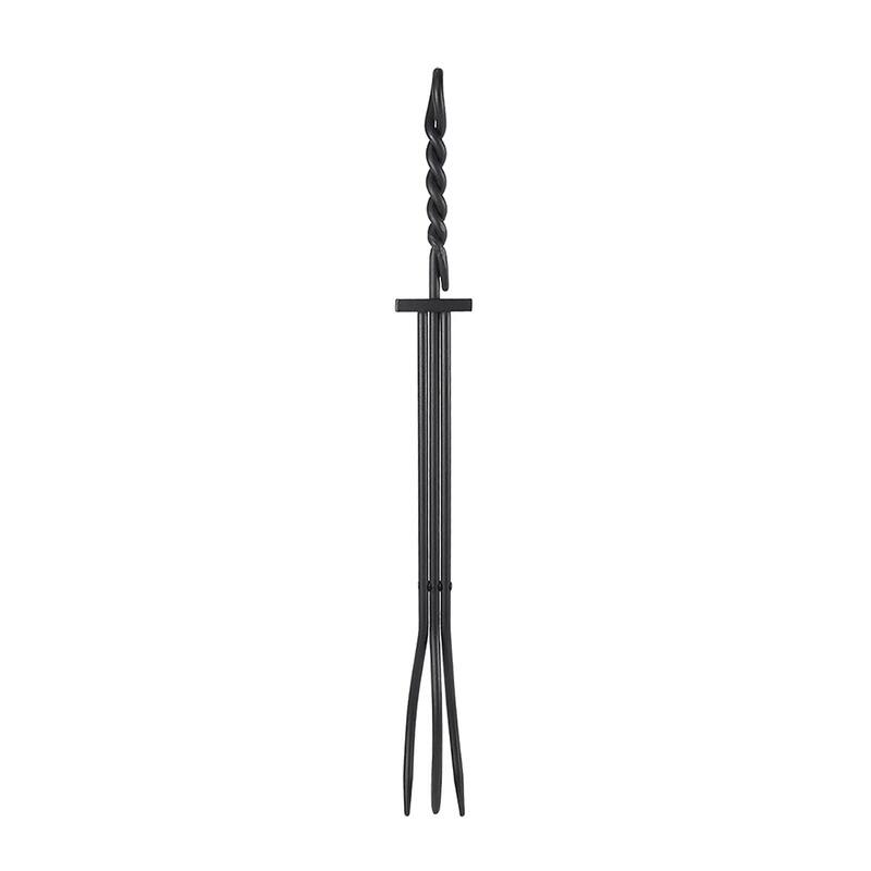 Achla Designs Rope Design Standard Fireplace Tongs, 28 Inch Tall, Black