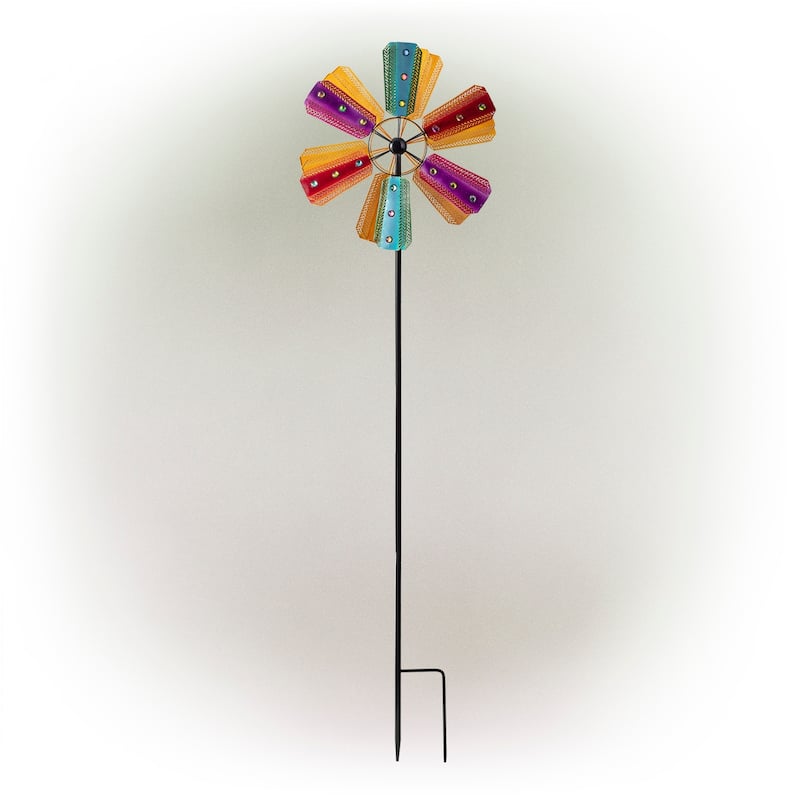 Alpine Corporation Outdoor Wind Spinner Stake Yard Decoration