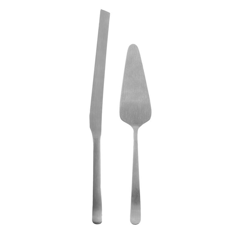 Canvas Home Oslo 2-Piece Cake Service Gift Set - Silver