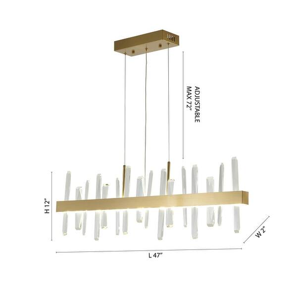 Gold Stainless Steel LED Chandelier With Clear Crystals - Bed Bath ...