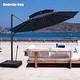 preview thumbnail 11 of 39, Pellebant 11.5 FT Double Top Patio Cantilever Umbrella, Base Not Included Navy Blue