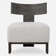 preview thumbnail 1 of 6, Bent Back Rest Floating Seat Accent Chair - 32.25" - Walnut Brown